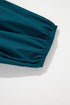 Embellished V-Neck Puff Sleeve Cotton Poplin Babydoll Mini Dress